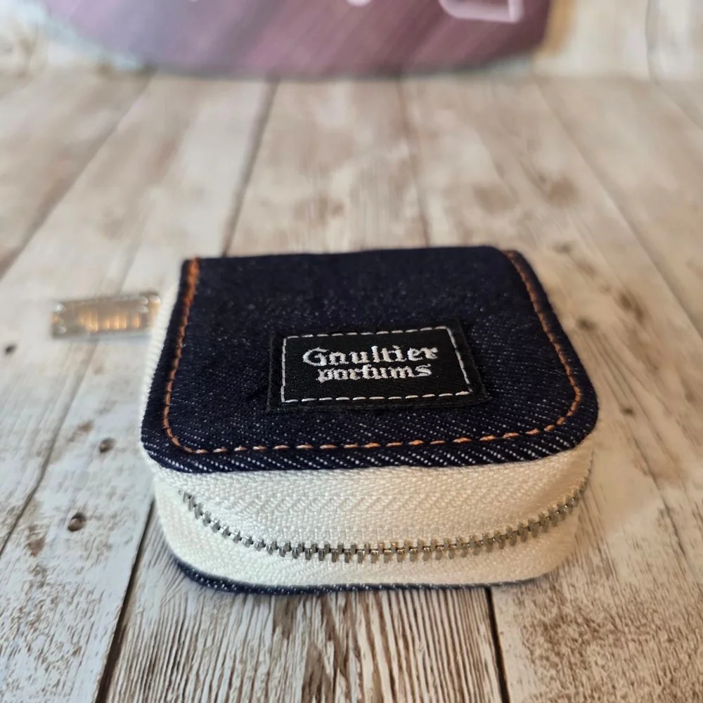 Jean Paul Gaultier Blue Denim Coin Purse Pouch